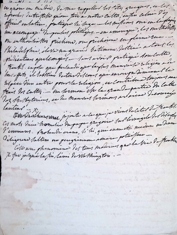 Mémoires de Franklin publiées par M. William Temple Franklin son petit-fils.