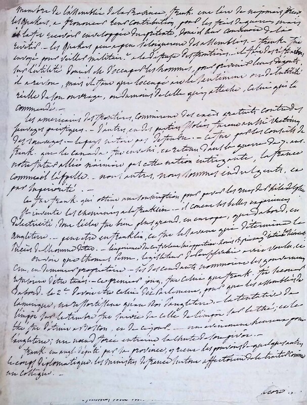 Mémoires de Franklin publiées par M. William Temple Franklin son petit-fils.