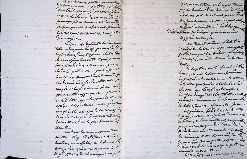 Cours privé de philosophie naturelle donné par Alexander von Humboldt ; 1820-1822