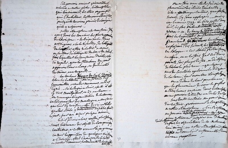 Cours privé de philosophie naturelle donné par Alexander von Humboldt ; 1820-1822