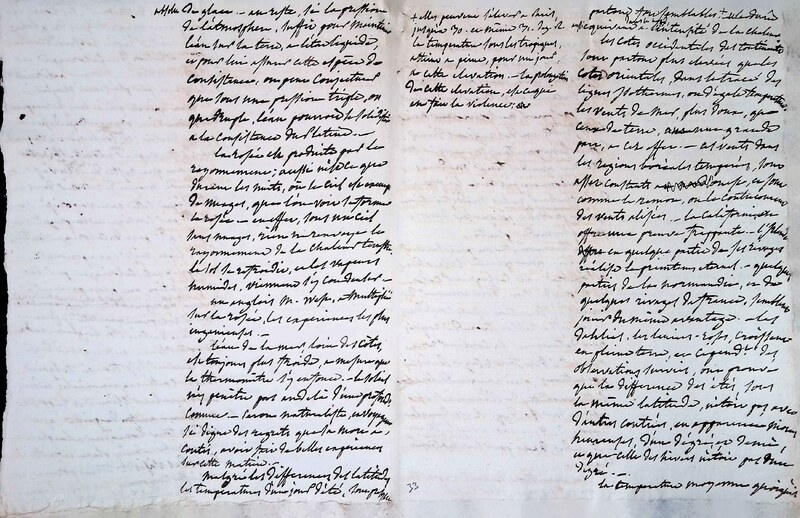 Cours privé de philosophie naturelle donné par Alexander von Humboldt ; 1820-1822