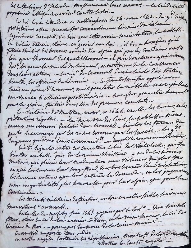 Vie de Cromwell de M. Villemain publié récemment