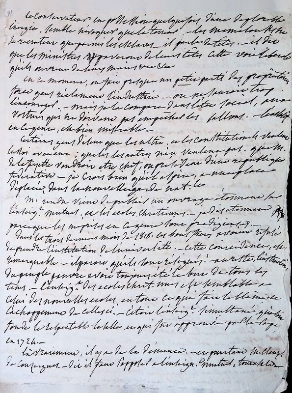 Dans le repos de ma retraite, notons quelque chose de l'histoire qui se passe s loin de moi Dans le repos de ma retraite, notons quelque chose de l'histoire qui se passe s loin de moi