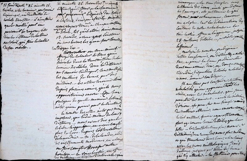 Cours privé de philosophie naturelle donné par Alexander von Humboldt ; 1820-1822