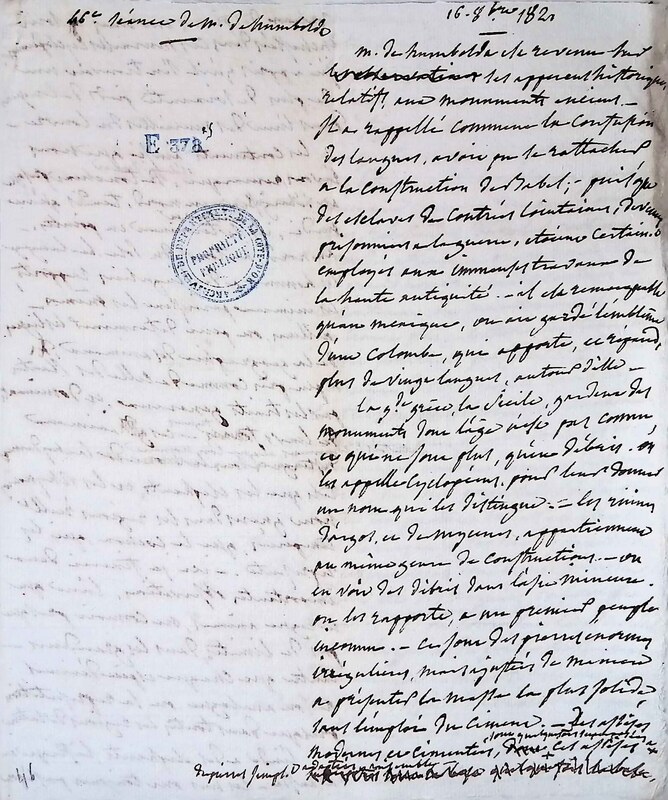 Cours privé de philosophie naturelle donné par Alexander von Humboldt ; 1820-1822 Cours privé de philosophie naturelle donné par Alexander von Humboldt ; 1820-1822