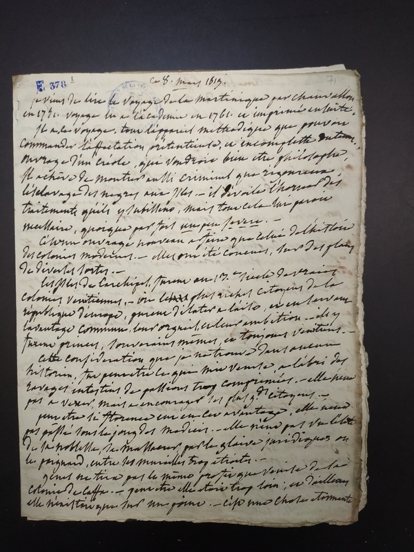 Relation d&#039;un voyage de la Martinique par Chanvallon en 1751