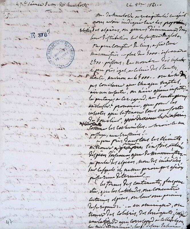 Cours privé de philosophie naturelle donné par Alexander von Humboldt ; 1820-1822 Cours privé de philosophie naturelle donné par Alexander von Humboldt ; 1820-1822