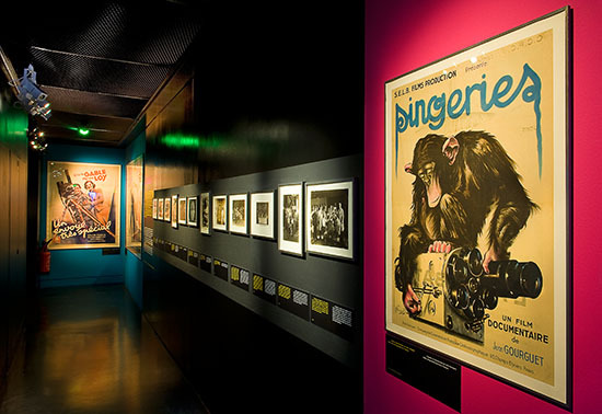 [Vue d'une section montrant des affiches exposition Tournages. Paris-Berlin - Photographie Stéphane Dabrowski]