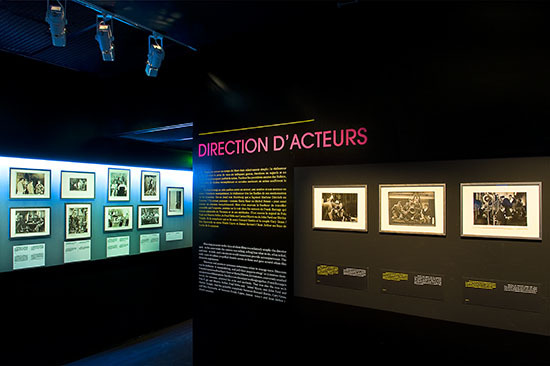 [Vue de la section dédiée à la Direction d'acteurs exposition Tournages. Paris-Berlin - Photographie Stéphane Dabrowski]
