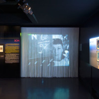 [Vue de la section consacrée au Son  exposition Tournages. Paris-Berlin - Photographie Stéphane Dabrowski]