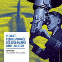 Affiche- exposition « Plongée, contre-plongée : les sous-marins dans l’objectif » (Brest)