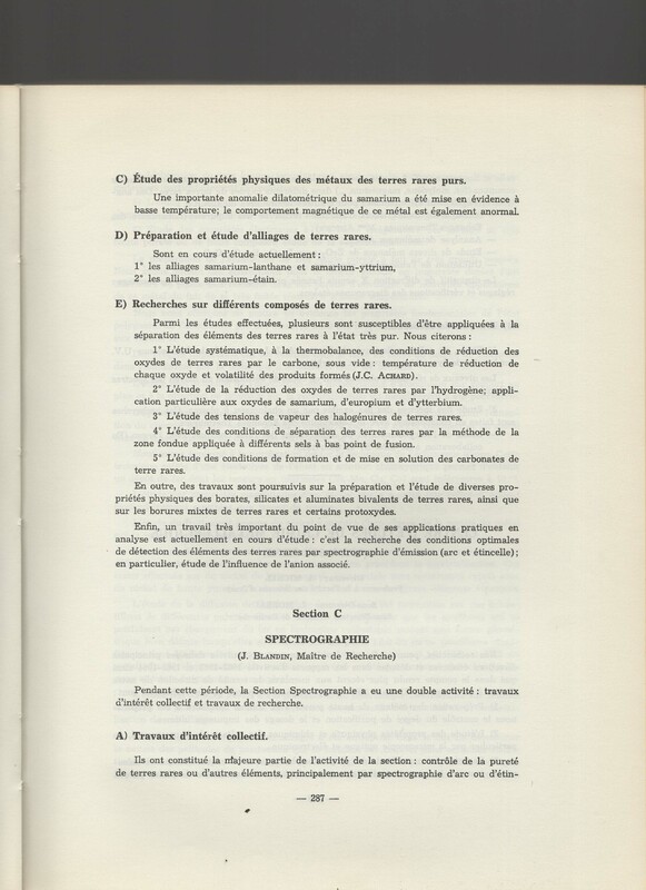 Rapport CNRS 1964-1965 Rapport CNRS 1964-1965