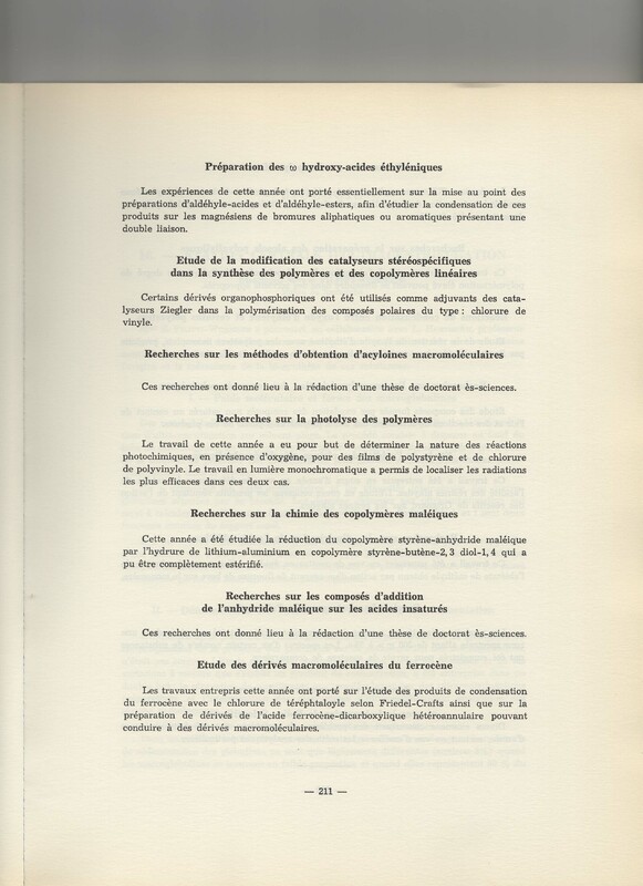 Rapport CNRS 1961-1962