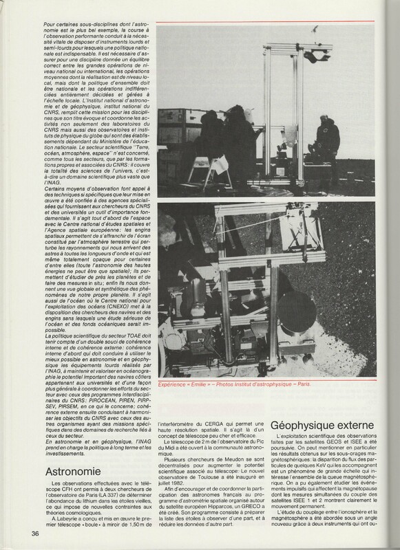 Rapport CNRS 1981-1982 Rapport CNRS 1981-1982