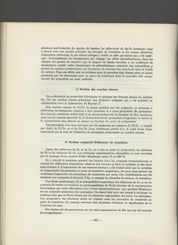 Rapport CNRS 1964-1965 Rapport CNRS 1964-1965