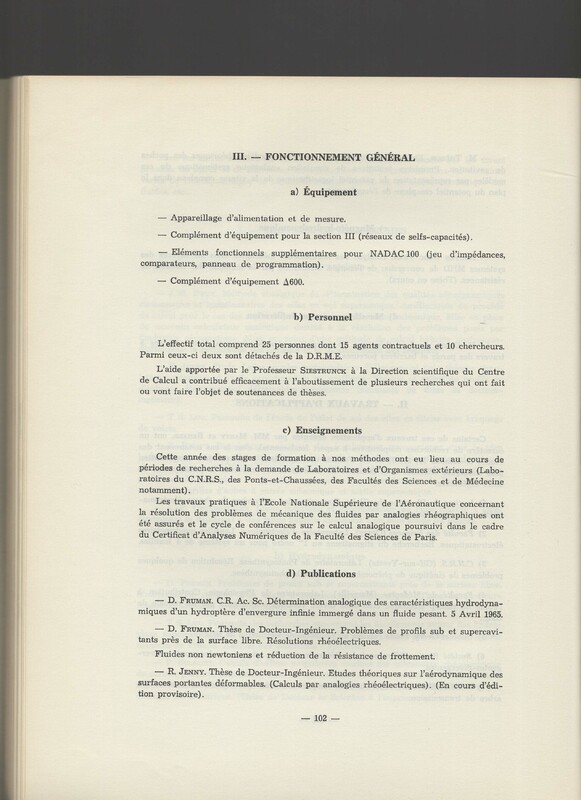 Rapport CNRS 1964-1965 Rapport CNRS 1964-1965