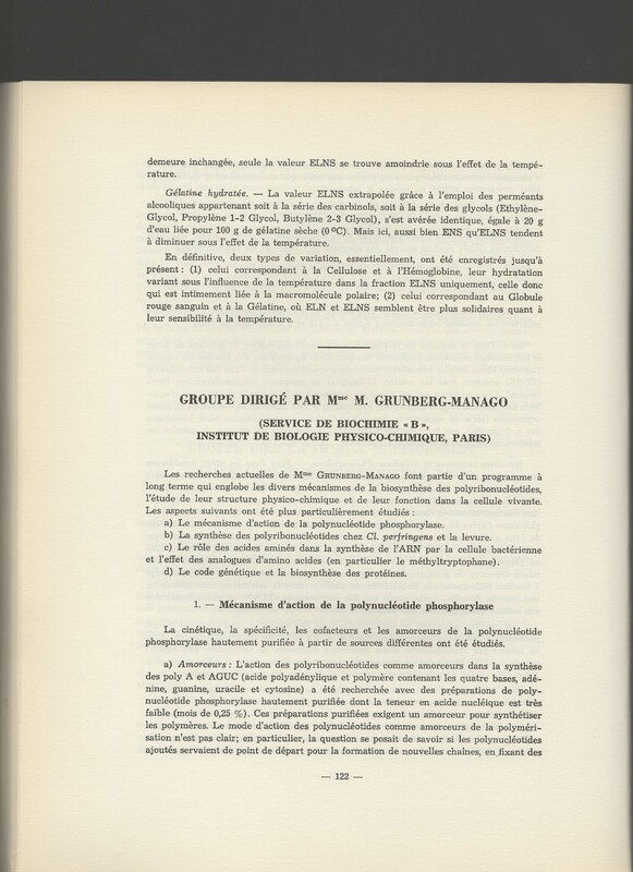 Rapport CNRS 1961-1962