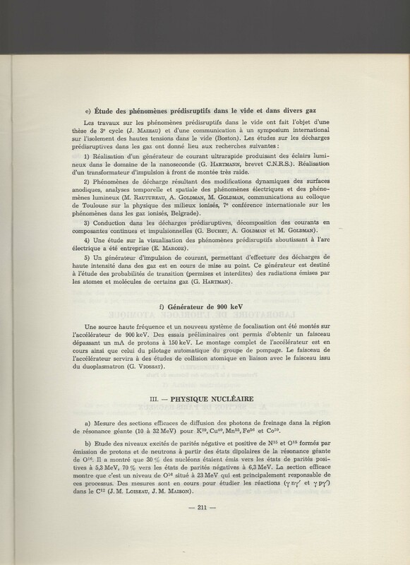 Rapport CNRS 1964-1965 Rapport CNRS 1964-1965