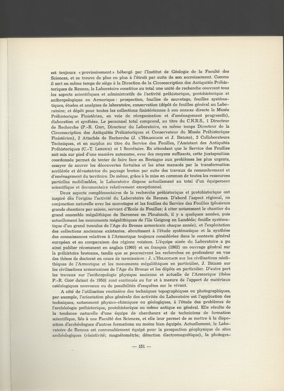 Rapport CNRS 1961-1962