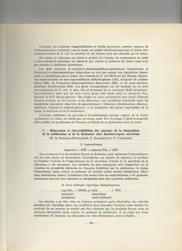 Rapport CNRS 1961-1962