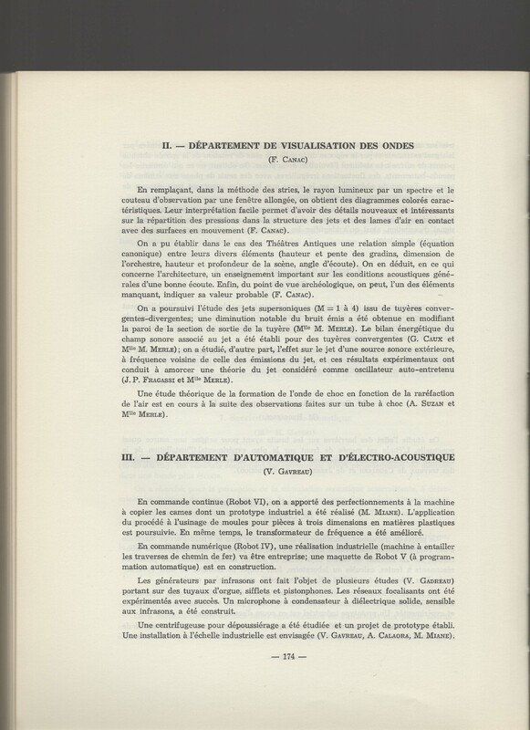Rapport CNRS 1964-1965 Rapport CNRS 1964-1965