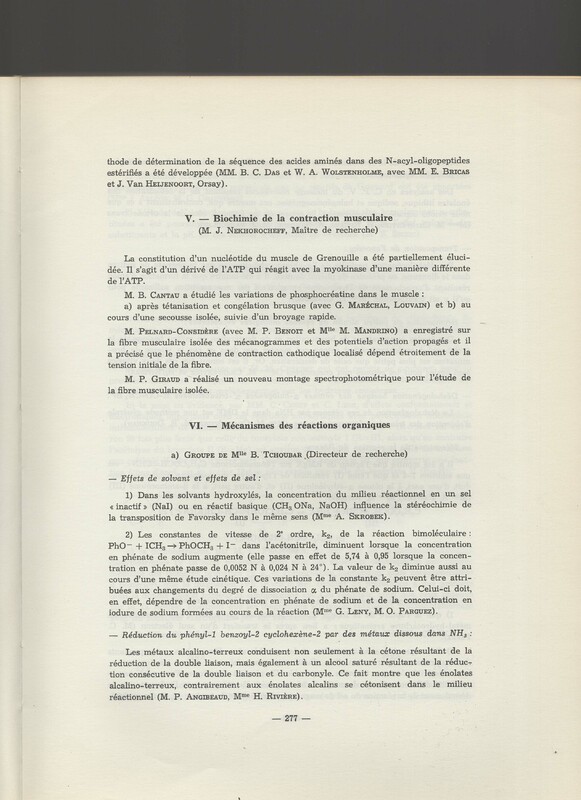 Rapport CNRS 1964-1965 Rapport CNRS 1964-1965