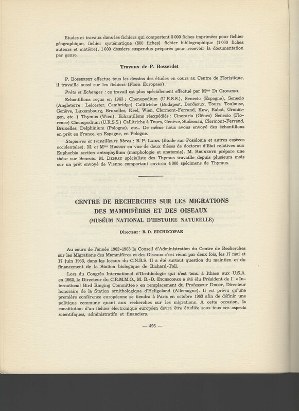 Rapport CNRS 1962-1963 Rapport CNRS 1962-1963