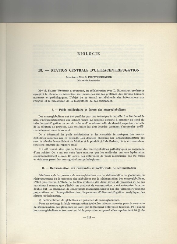 Rapport CNRS 1961-1962
