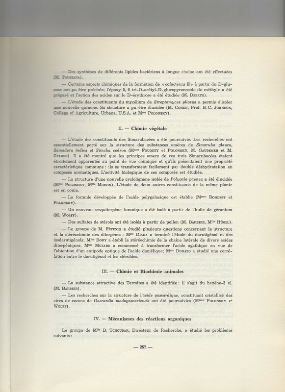 Rapport CNRS 1961-1962