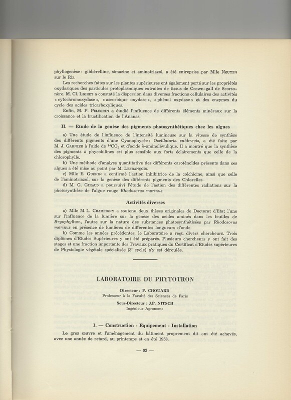 Rapport CNRS 1958-1959 Rapport CNRS 1958-1959