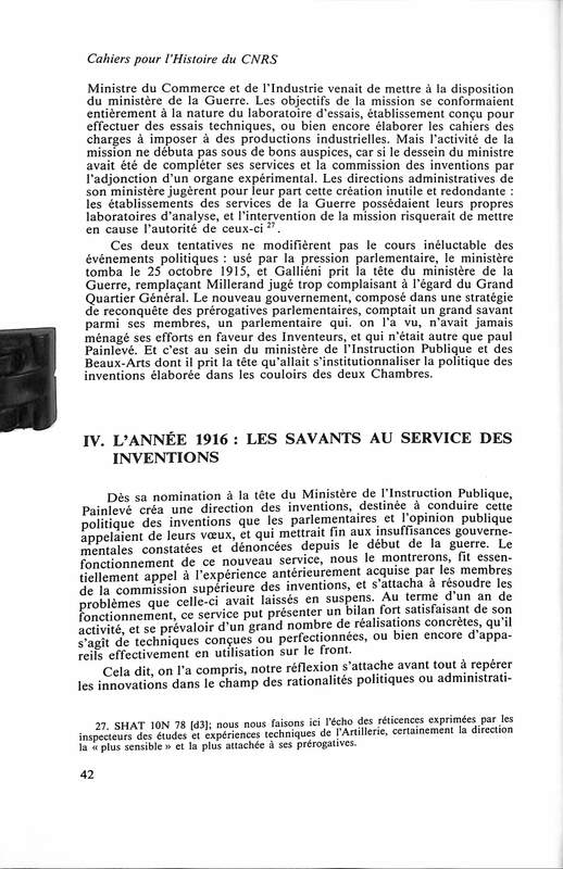 Cahiers pour l'histoire du CNRS 3 Cahiers pour l'histoire du CNRS 3