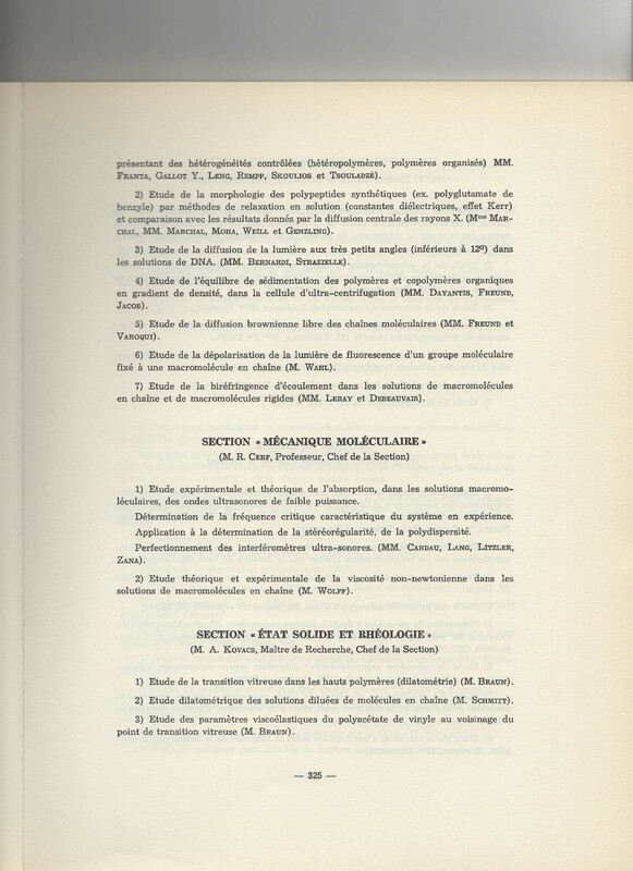 Rapport CNRS 1961-1962