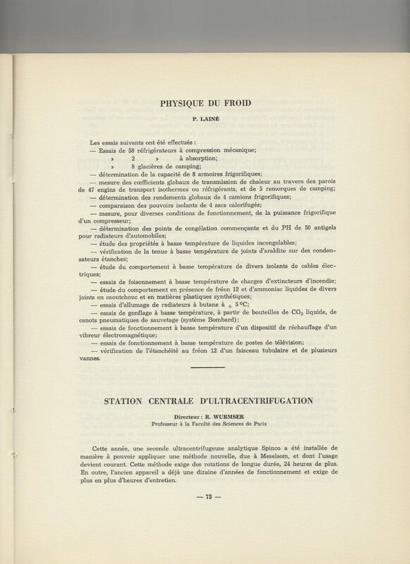 Rapport CNRS 1959-1960