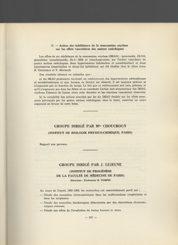 Rapport CNRS 1962-1963 Rapport CNRS 1962-1963