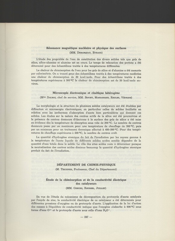 Rapport CNRS 1964-1965 Rapport CNRS 1964-1965
