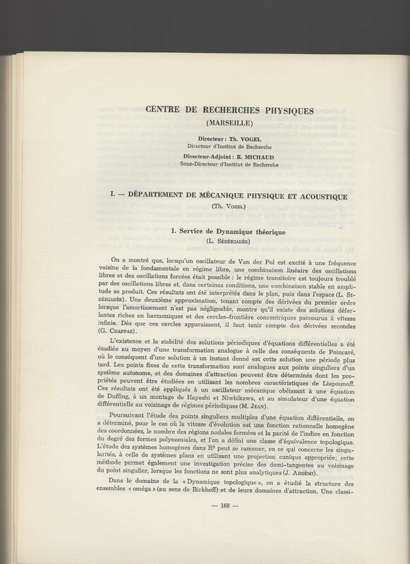 Rapport CNRS 1964-1965 Rapport CNRS 1964-1965