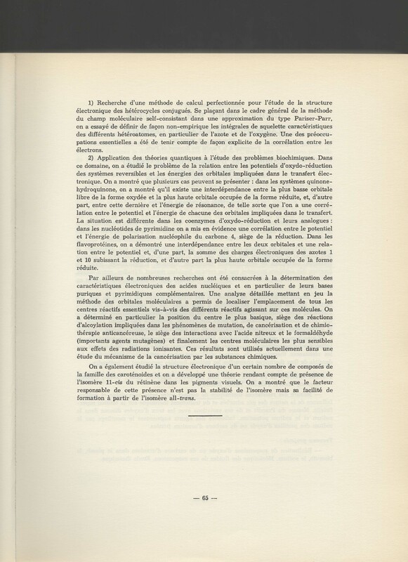 Rapport CNRS 1961-1962