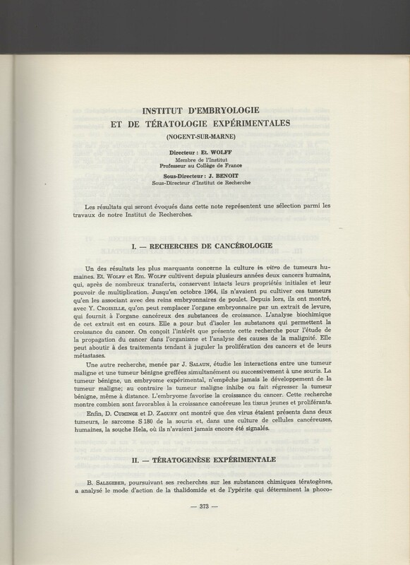 Rapport CNRS 1964-1965 Rapport CNRS 1964-1965
