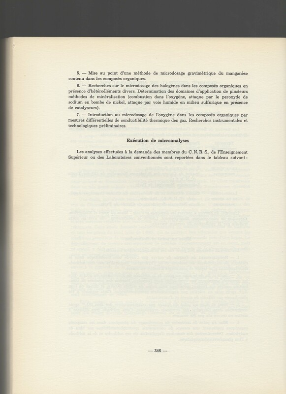 Rapport CNRS 1961-1962