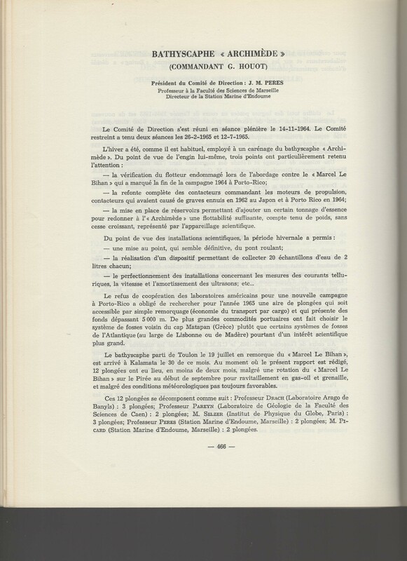 Rapport CNRS 1964-1965 Rapport CNRS 1964-1965