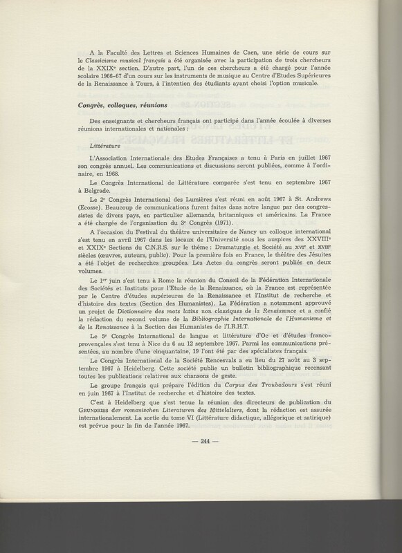 Rapport CNRS 1967 Rapport CNRS 1967
