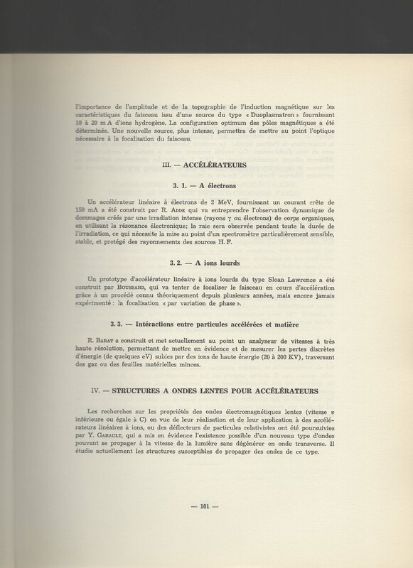 Rapport CNRS 1961-1962