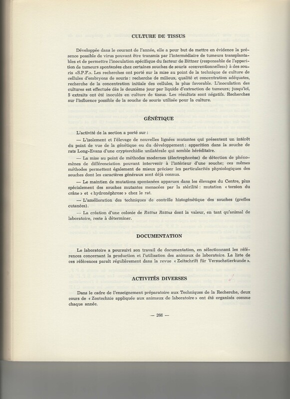 Rapport CNRS 1961-1962