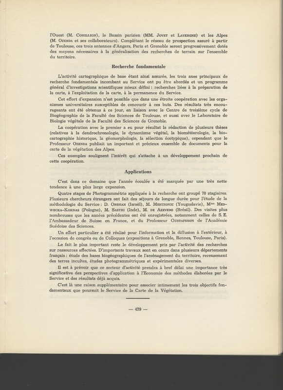 Rapport CNRS 1962-1963 Rapport CNRS 1962-1963