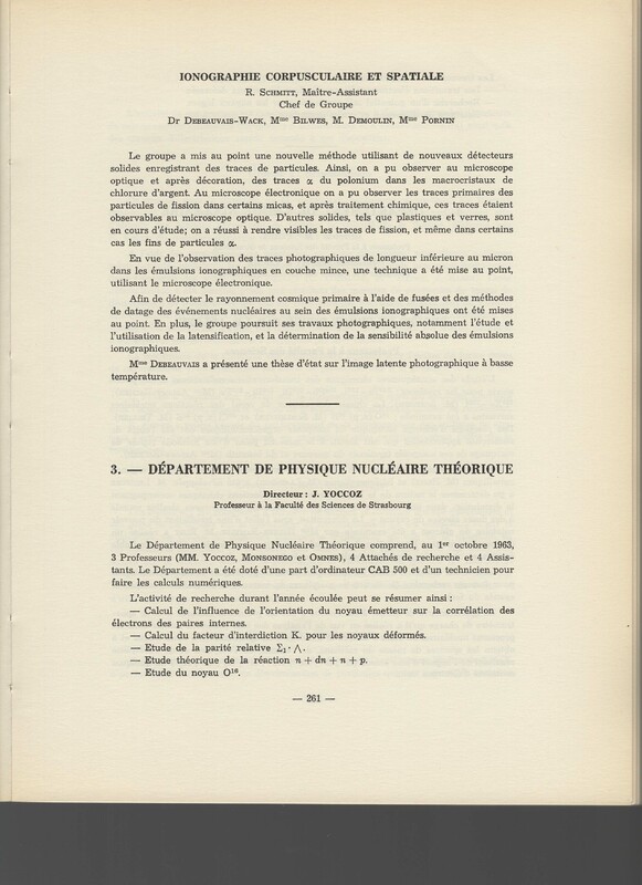 Rapport CNRS 1962-1963 Rapport CNRS 1962-1963