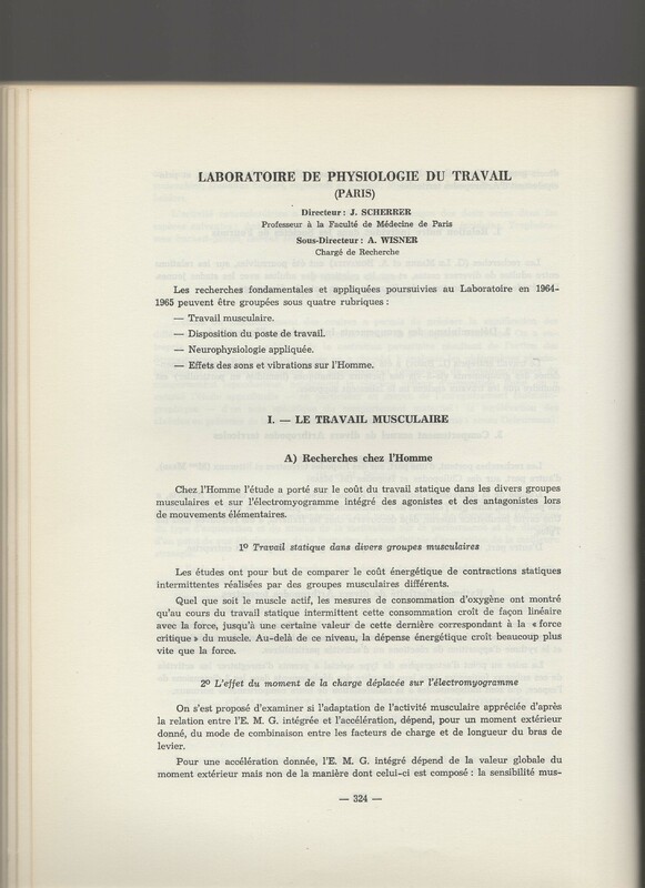 Rapport CNRS 1964-1965 Rapport CNRS 1964-1965