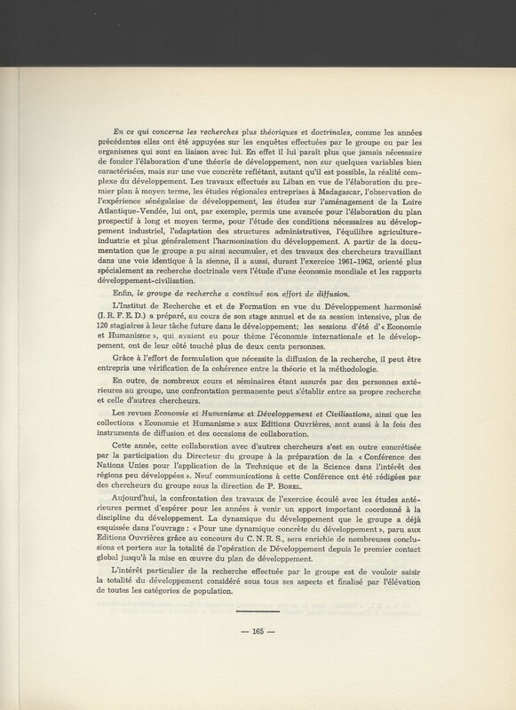 Rapport CNRS 1961-1962