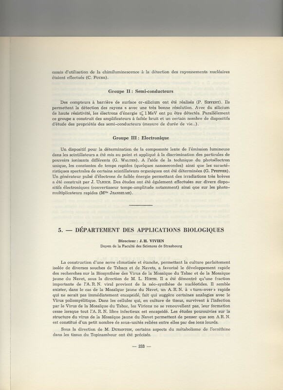 Rapport CNRS 1961-1962