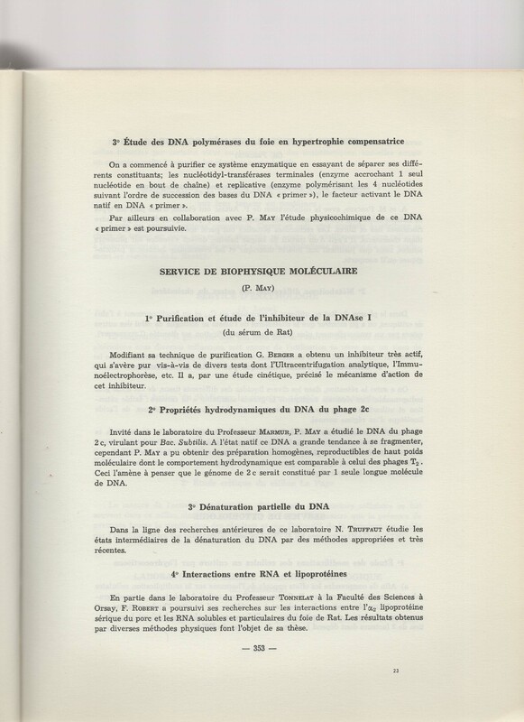 Rapport CNRS 1964-1965 Rapport CNRS 1964-1965