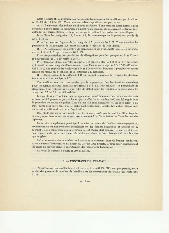 Rapport CNRS 1960-1961 Rapport CNRS 1960-1961